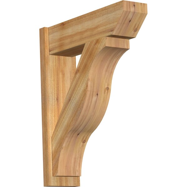 Ekena Millwork Funston Slat Rough Sawn Outlooker, Western Red Cedar, 8"W x 28"D x 34"H OUT08X28X34FST06RWR - main